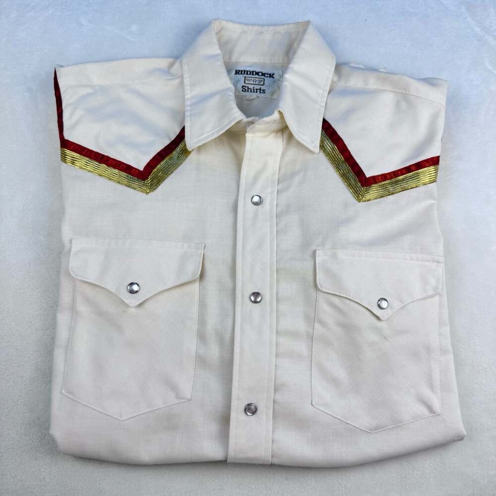 Ruddock Shirts Vintage Western pearl Snap Button up vintage size 15.5 33